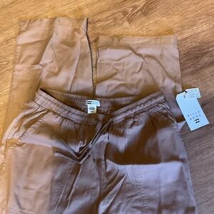 Billabong Straight Leg Pants in Light Brown/Taupe